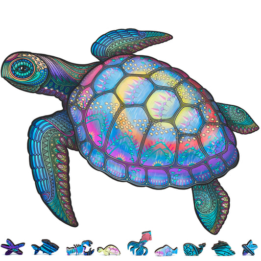 Sea Turtle Wooden Jigsaw Puzzle, 200 pcs