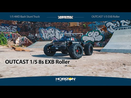 1/5 Outcast 4WD, EXtreme Bash Roller Stunt Truck (Requires battery & charger): Black