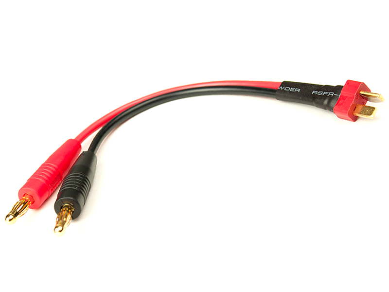 Charge Adapter: Banana to T-Plug Male