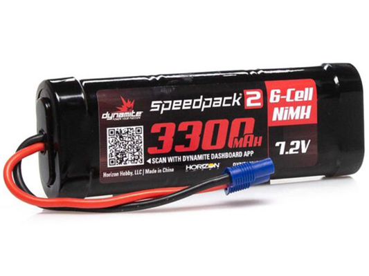 6 Cell 3300mAh 7.2V NiMH Flat: EC3