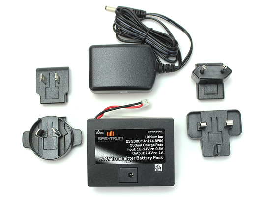 2 Cell 2000mAh 7.4V TX LIION Batt w/AC Adaptor Combo: DX6/DX7G2