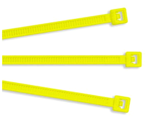 Color Cable Ties: 4" , Fluorescent Yellow: .10"