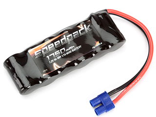 6 Cell 1750mAh 7.2V NiMH Flat, EC3: Minis