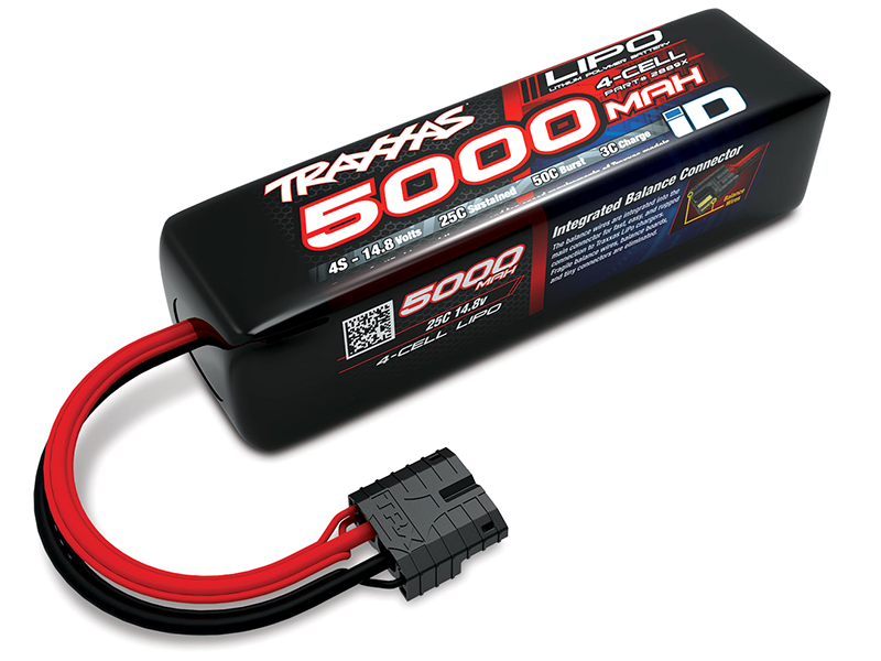 4 Cell 5000mAh 14.8V 25C LiPo Battery w/TRA ID