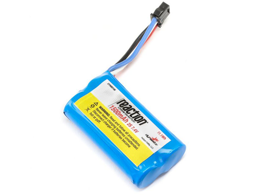 2 Cell 1500mAh 7.4V LiIon w/JST: PRB React 17