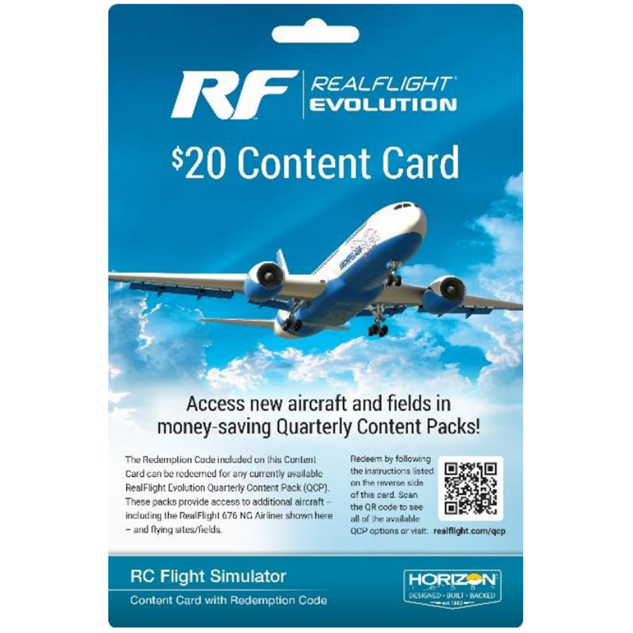 RealFlight Evolution $20 Content Card