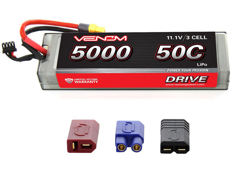 3 Cell 5000mAh 11.1V 50C LiPo HardCase: UNI 2.0