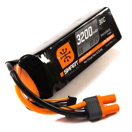 6 Cell 3200mAh 22.2V 30C Smart G1 LiPo: IC5