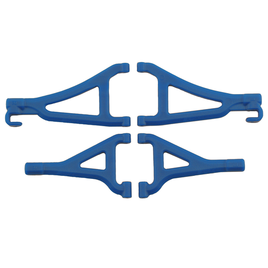 Front Upper and Lower A-Arms, Blue: 1/16 E-Revo