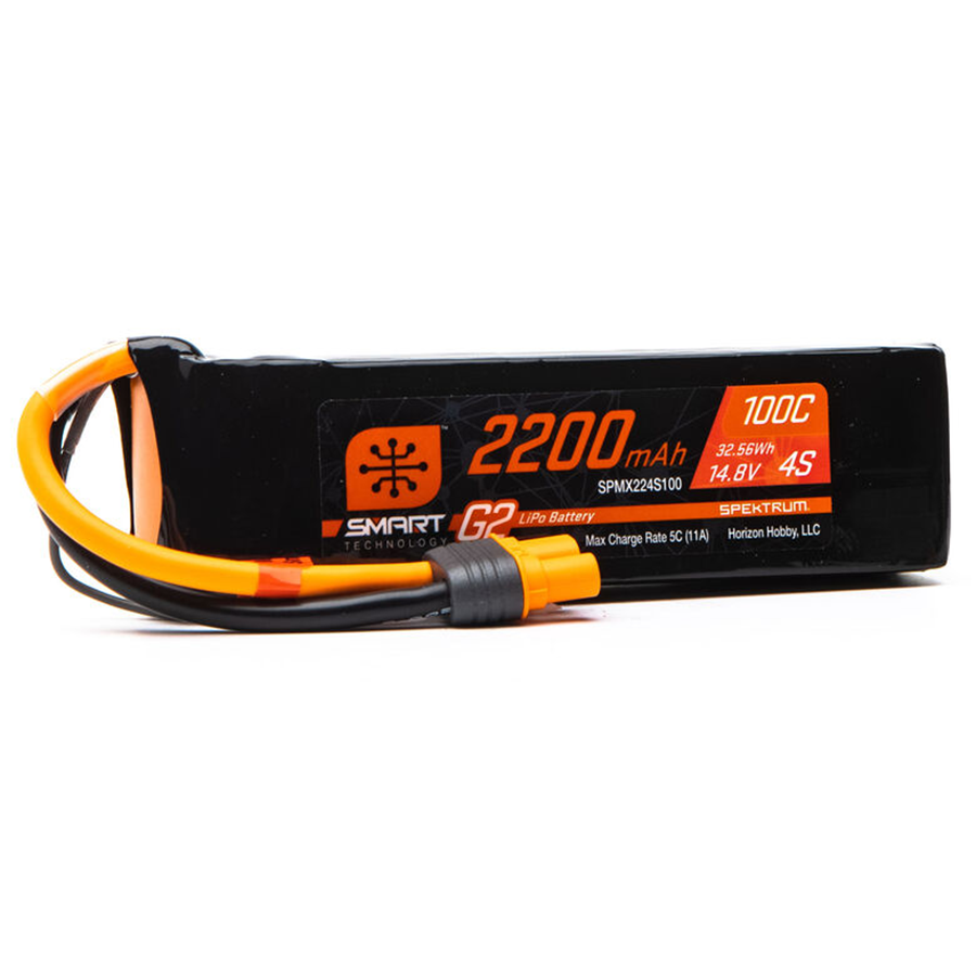 4 Cell 2200mAh 14.8V 100C Smart G2 LiPo: IC3