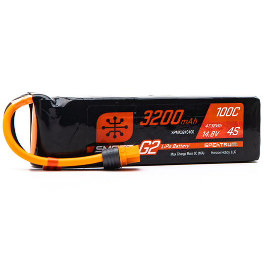 4 Cell 3200mAh 14.8V 100C Smart G2 LiPo: IC3