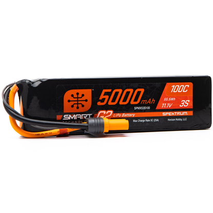 3 Cell 5000mAh 11.1V 100C Smart G2 Soft Case LiPo: IC5