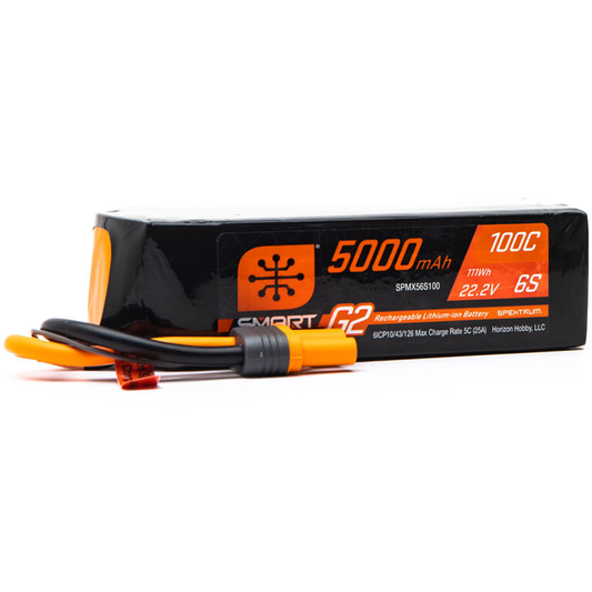 6 Cell 5000mAh 22.2V 100C Smart G2 LiPo: IC5