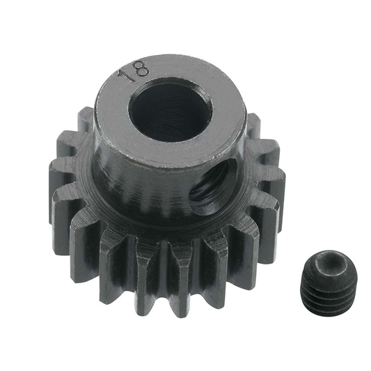 Extra Hard 18 Tooth Blackened Steel 32p Pinion 5mm