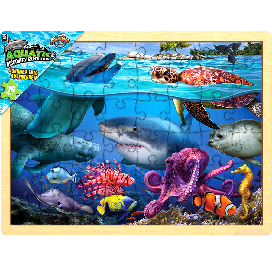 15.75" x 11.75" 48PC Aquatic Puzzle