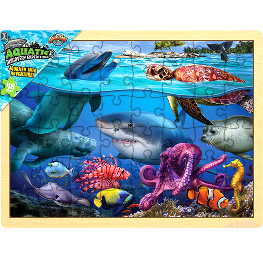 15.75" x 11.75" 48PC Aquatic Puzzle