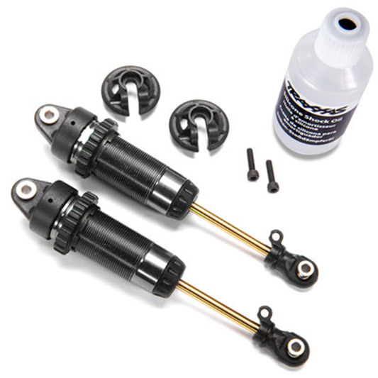 Shocks, GTR XX Long Hard Anodized, PTFE Coated Bodies w/TiN Shafts (Assembled) (2) (W/O Spring 7462X