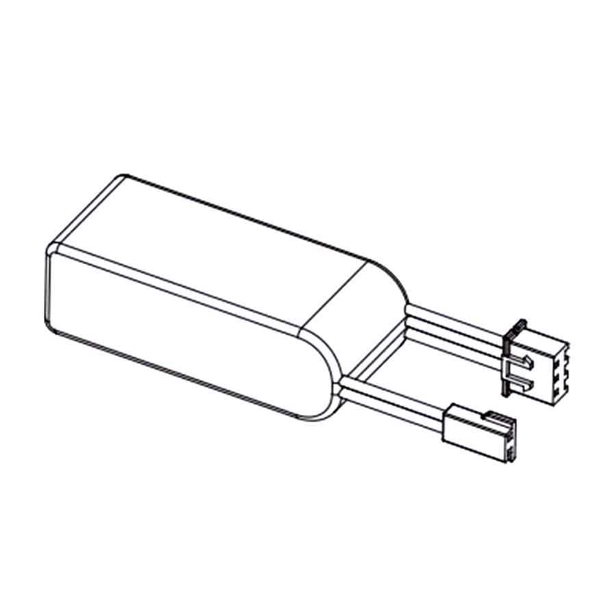 2 Cell 7.4V 380mAh LiPo Battery, Molex Connector: Toyota LC80