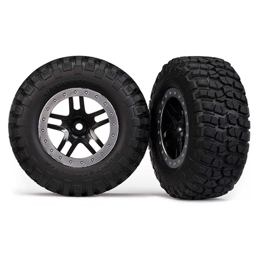 Tires & Wheels SS BLK,STN CHRM/BFG MT: Frt