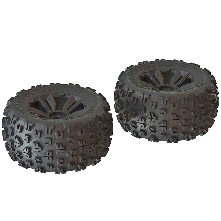 dBoots 'Copperhead2 MT' Tire Set Black - (2): F/R