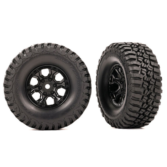 Mud Terrian Tires and Wheels, Assembled Black (2)