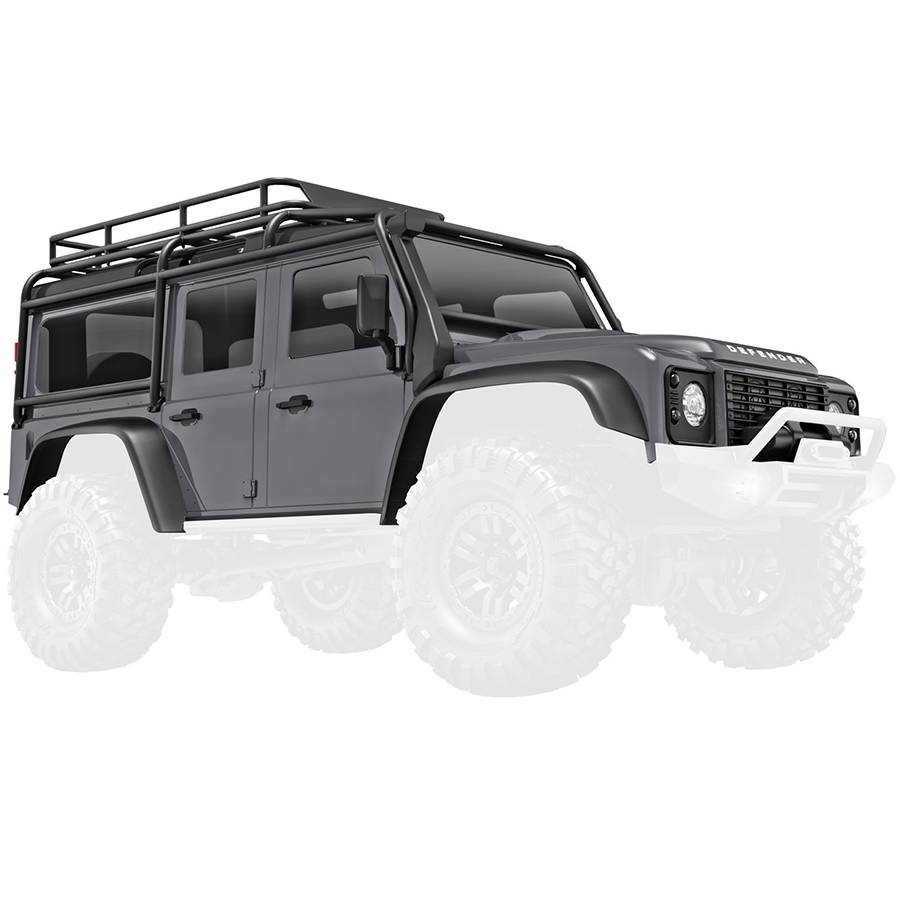 Body TRX-4M Defender, Complete, Silver: 9712-SLVR