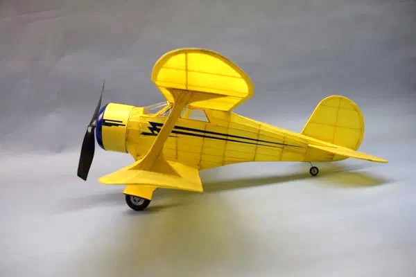 30" Wingspan Staggerwing Rubber Pwd Aircraft Laser Cut Kit