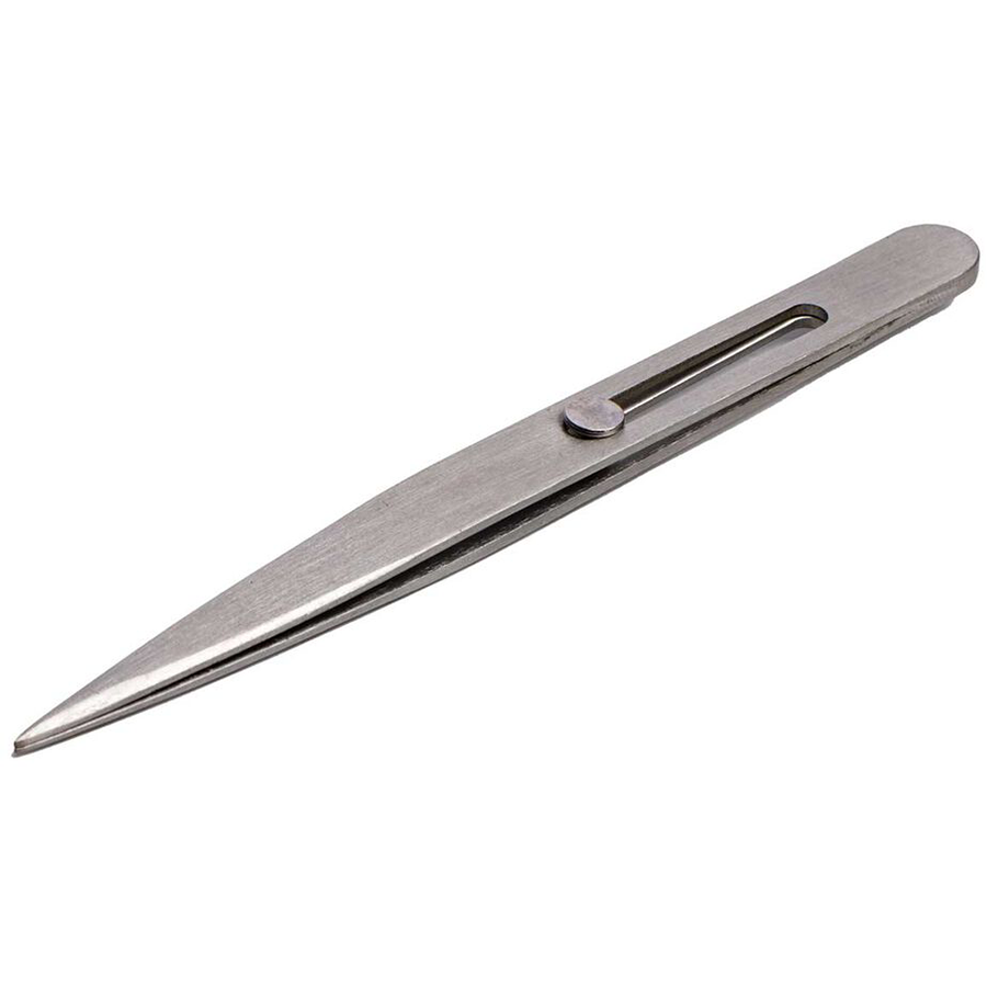 Tweezer, 4.75" Point Slide Lock Stainless Steel