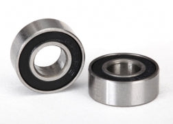 Ball Bearing, Black Rubber Sealed (6x13x5mm) (2): 5180A