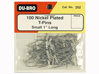 T-Pins, Nickel Plated, 1" (100)