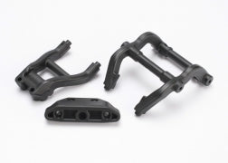 Wheelie Bar Mounts/ Rear Skidplate (Black): 6777X