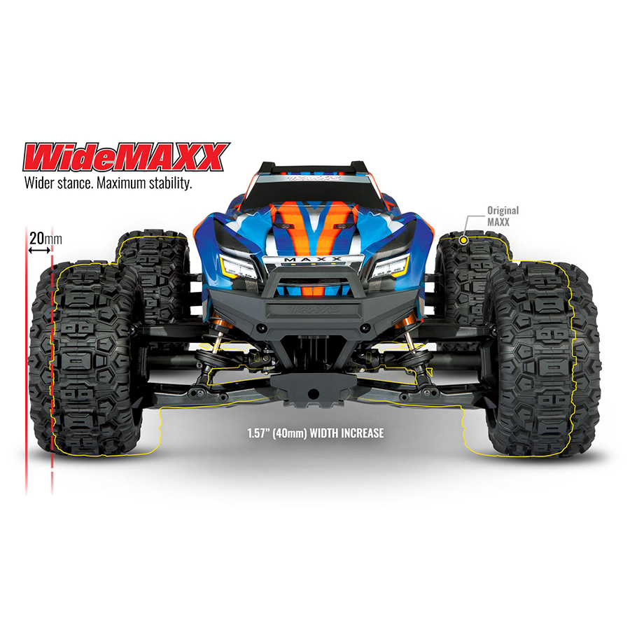 1/10 Maxx w/WideMaxx®, 4WD, RTR (Requires battery & charger): Rock N Roll