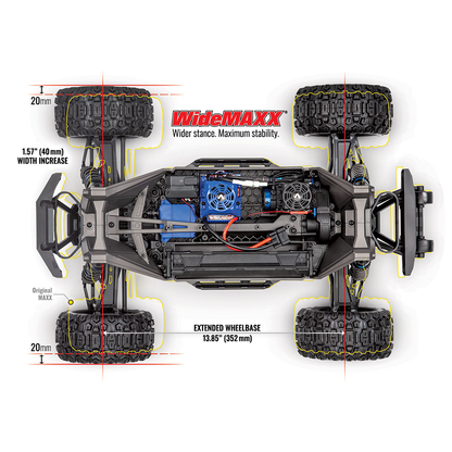 1/10 Maxx w/WideMaxx®, 4WD, RTR (Requires battery & charger): Rock N Roll