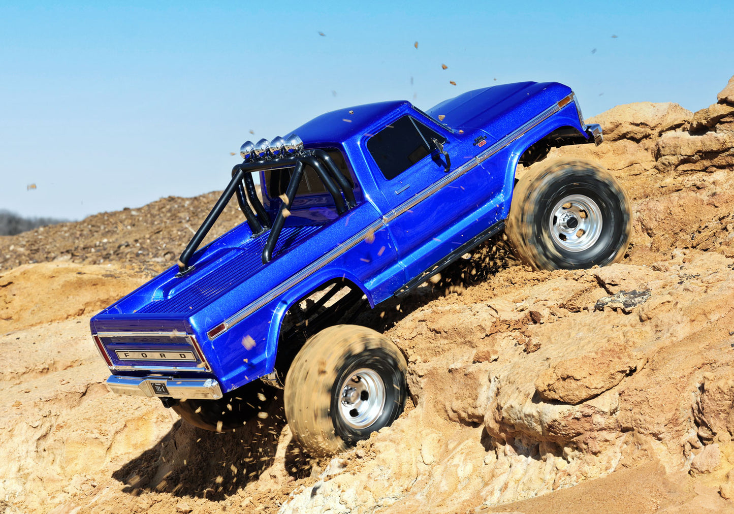 1/10 TRX-4 1979 Ford F-150 High Trail Edition: Blue (Needs Battery & Charger)