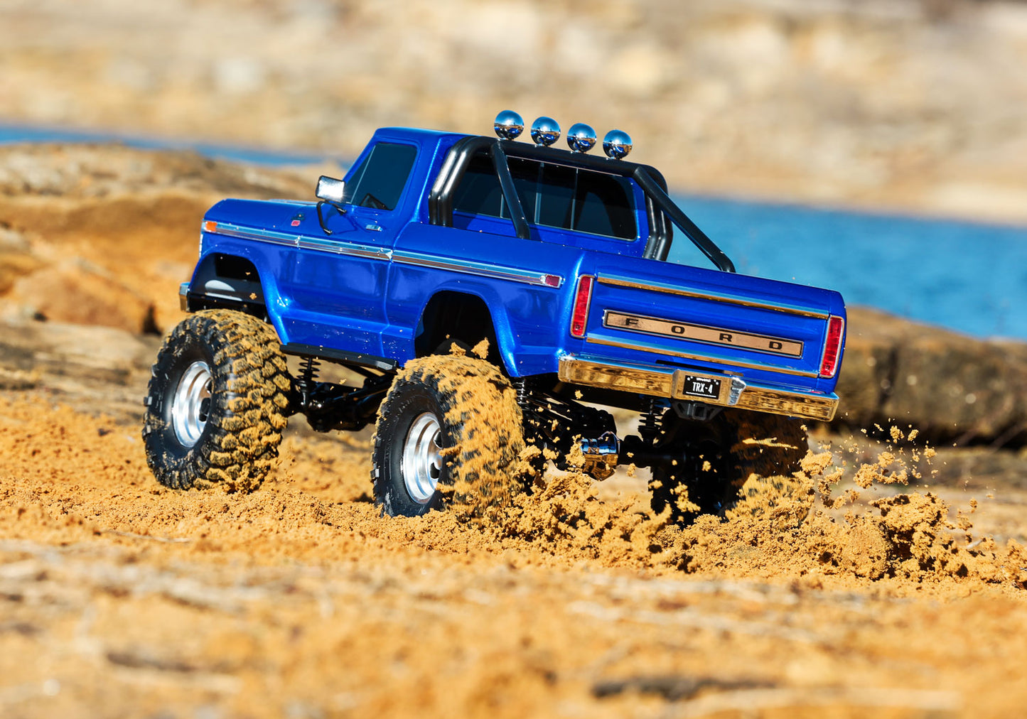 1/10 TRX-4 1979 Ford F-150 High Trail Edition: Blue (Needs Battery & Charger)