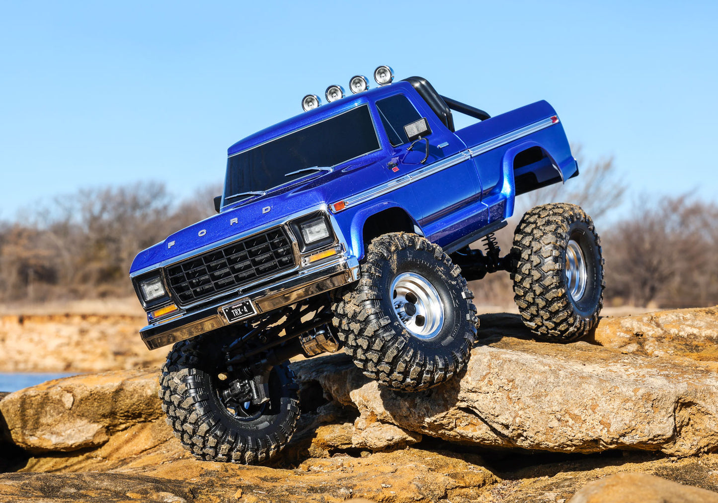 1/10 TRX-4 1979 Ford F-150 High Trail Edition: Blue (Needs Battery & Charger)