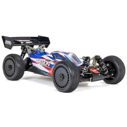 1/8 TLR Tuned TYPHON 6S 4WD BLX Buggy RTR, Red/Blue