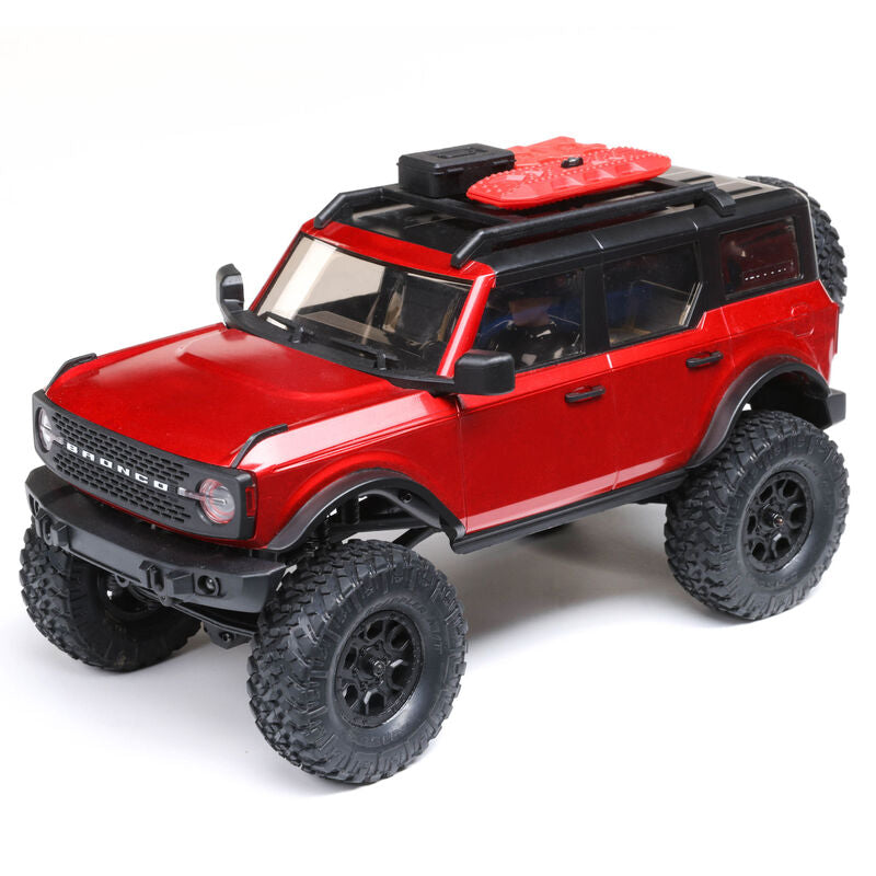 1/24 SCX24 2021 Ford Bronco 4WD Truck Brushed RTR, Red (w/Battery & Charger)