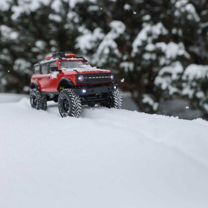 1/24 SCX24 2021 Ford Bronco 4WD Truck Brushed RTR, Red (w/Battery & Charger)