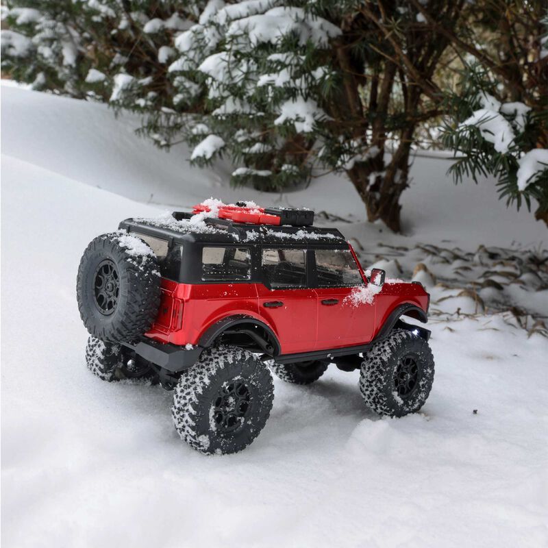 1/24 SCX24 2021 Ford Bronco 4WD Truck Brushed RTR, Red (w/Battery & Charger)