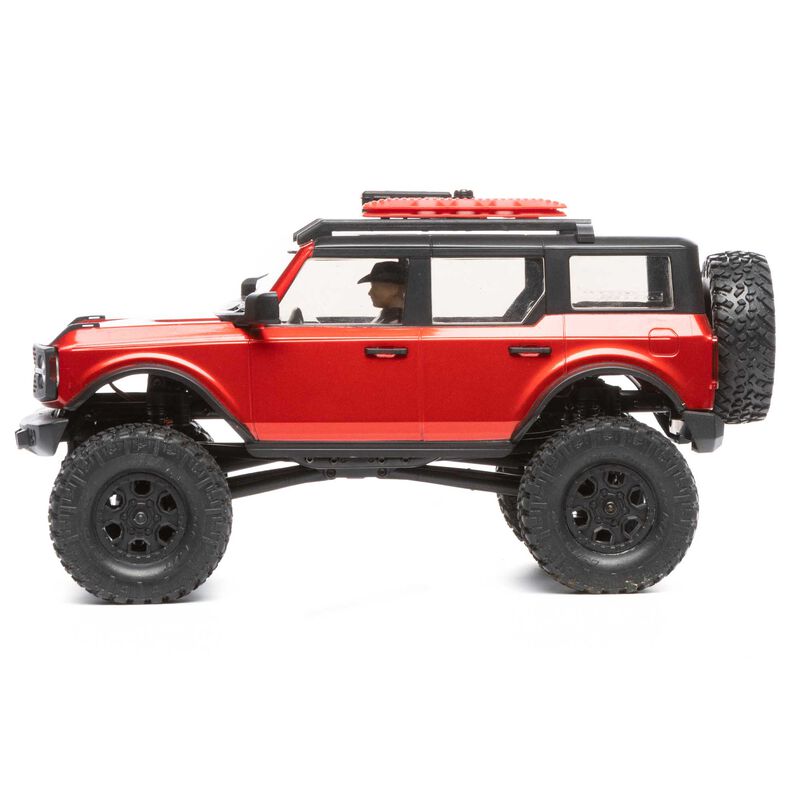 1/24 SCX24 2021 Ford Bronco 4WD Truck Brushed RTR, Red (w/Battery & Charger)