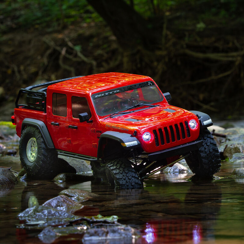 1/10 SCX10 III Jeep JT Gladiator, 4WD, RTD (Requires battery & charger): Red