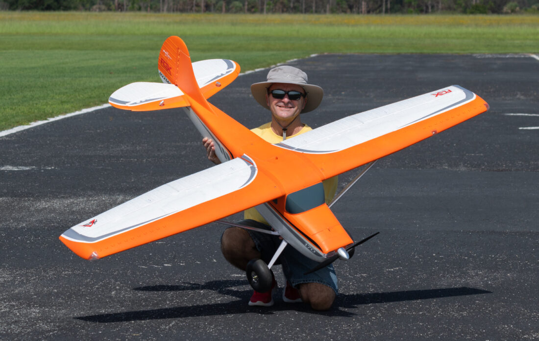 Cessna 170 60E SUPER PNP, Orange, Night