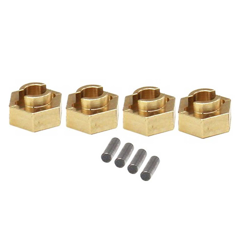 Brass Stock Wheels hub 7mm Hex SCX24