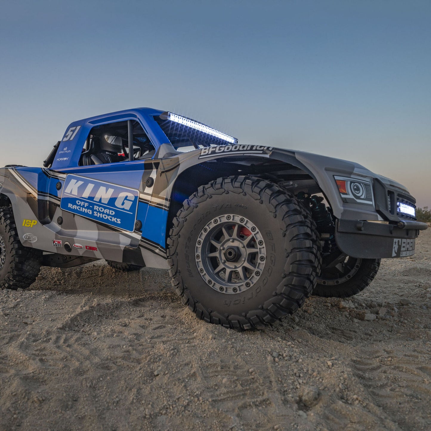 1/6 Super Baja Rey 2.0 4WD Brushless (Requires Battery & Charger): Blue