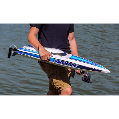 Sonicwake 36" SelfRighting Brushless DeepV RTR, Blue/White