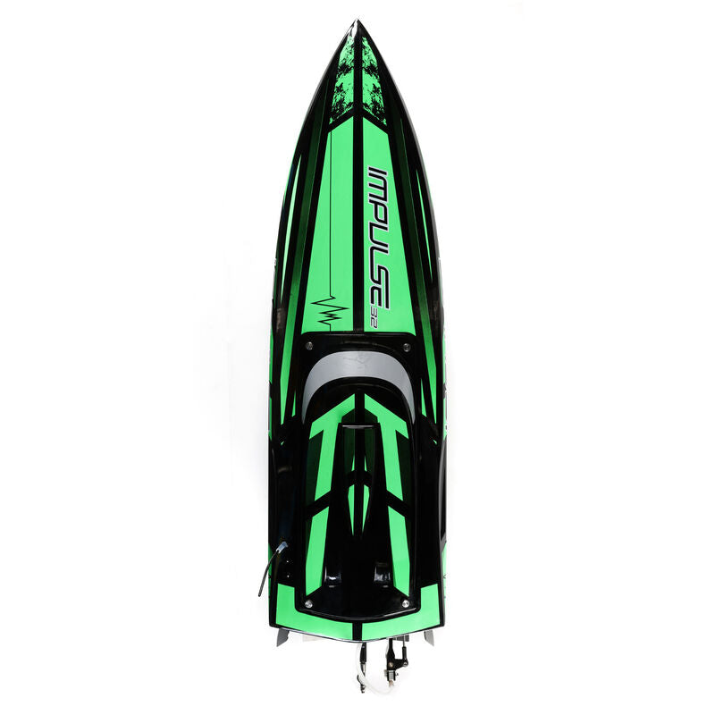 Impulse 32" Brushless Deep-V RTR with Smart, Black/Green