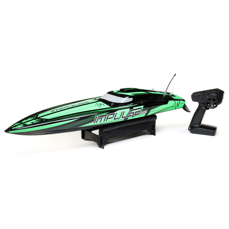 Impulse 32" Brushless Deep-V RTR with Smart, Black/Green