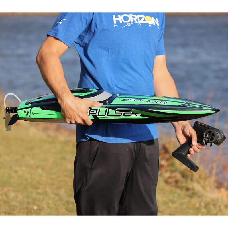 Impulse 32" Brushless Deep-V RTR with Smart, Black/Green