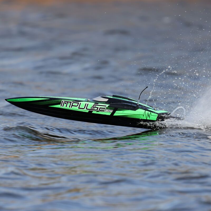 Impulse 32" Brushless Deep-V RTR with Smart, Black/Green